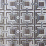 Haute House Fabric - Hollyhock Flax - Geometric Chenille Fabric #3008
