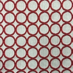 Haute House Fabric - Cirque Cranberry - Circle Linen Like #3878