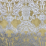 Haute House Fabric - Capilla Brass - Damask Velvet #4519