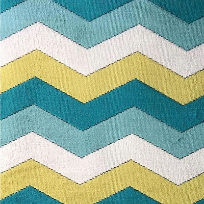Haute House Fabric -Martina Turquoise - Chevron Fabric #5129
