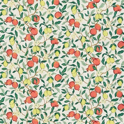 Haute House Fabric - Riviera Pomegranate- Linen Fabric #5184
