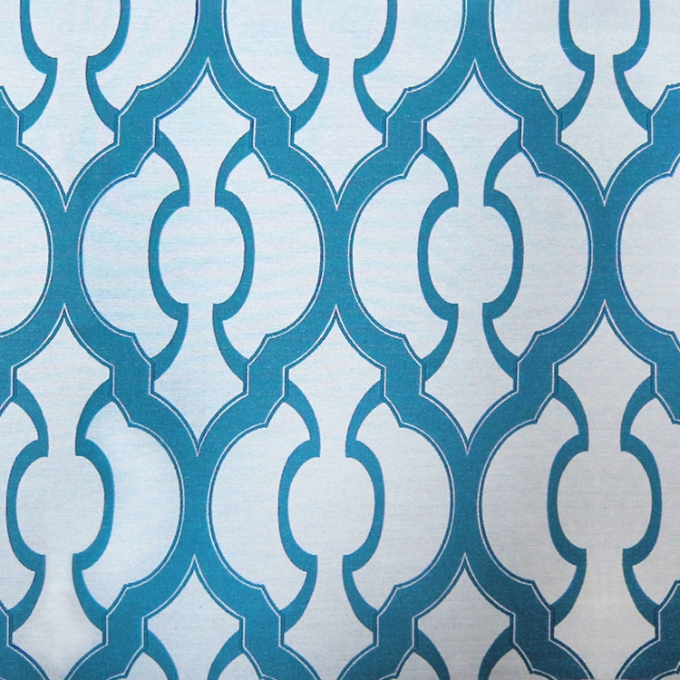 Haute House Fabric - Mila Cerulean - Geometric Upholstery Fabric