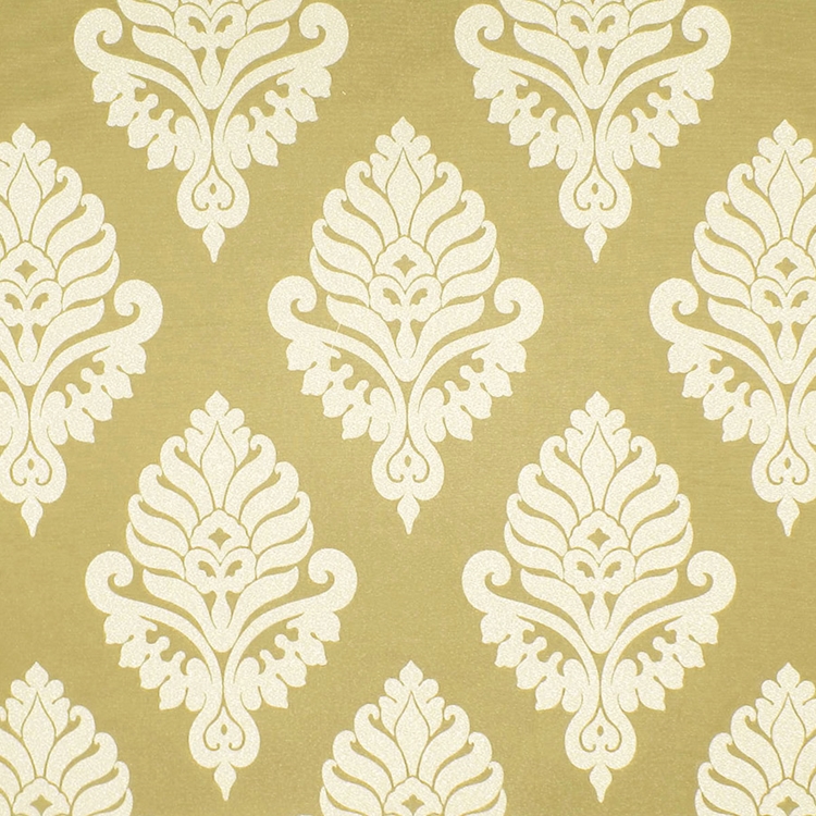 Haute House Fabric - Shelby Butter - Gold Damask Fabric #2916