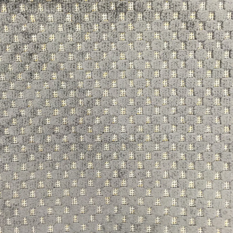Haute House Fabric - Cavalli Charcoal - Check/Plaid Velvet #3887