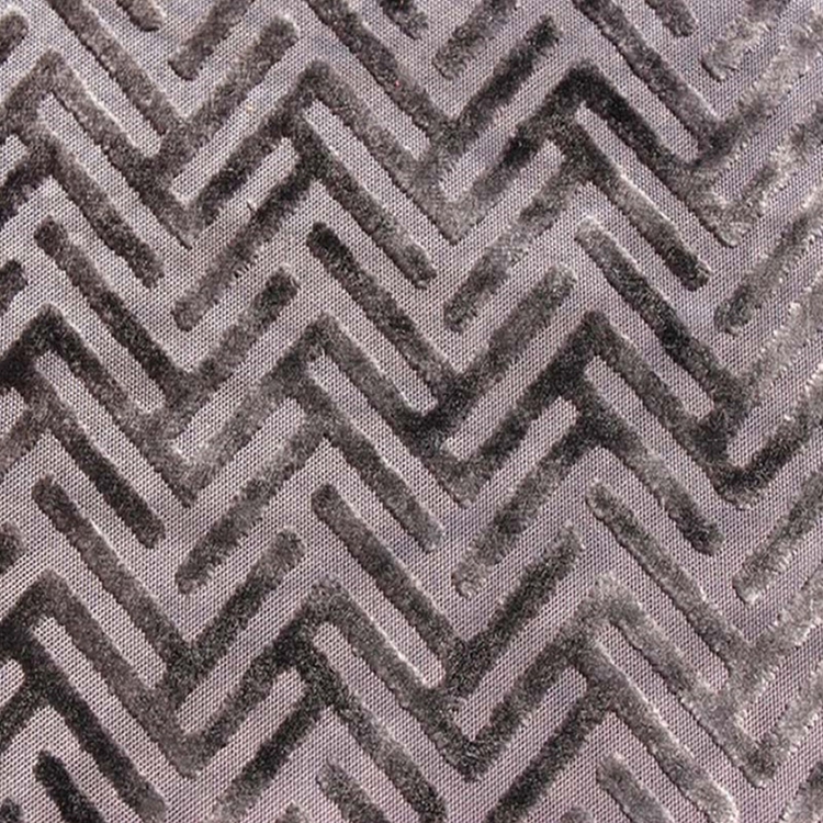 Haute House Fabric - Devious Charcoal - Chevron Velvet #3918