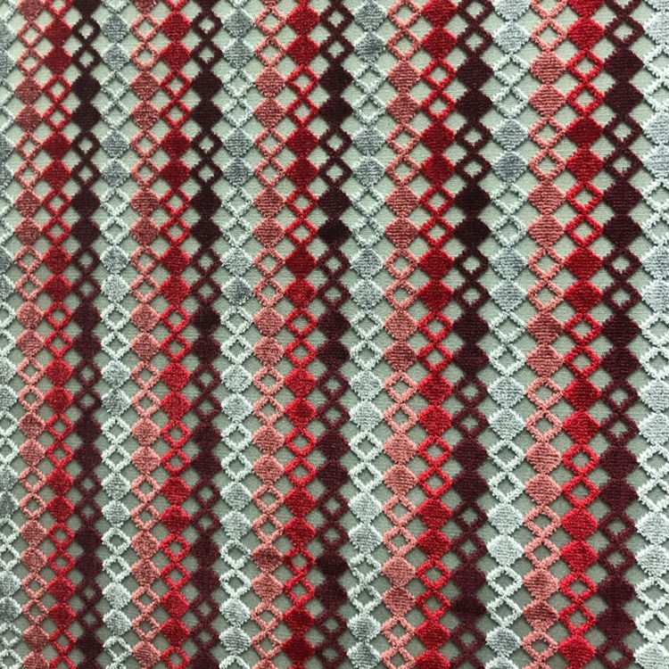 Haute House Fabric - Eiza Red - Velvet Fabric #4538