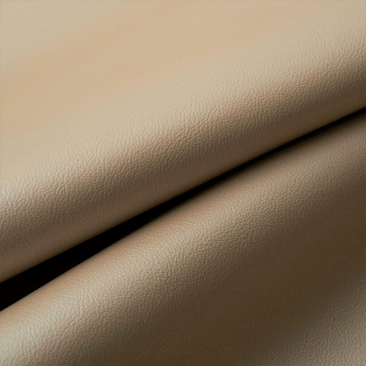 Haute House Fabric - Aura Almond - Leather Upholstery Fabric #5089