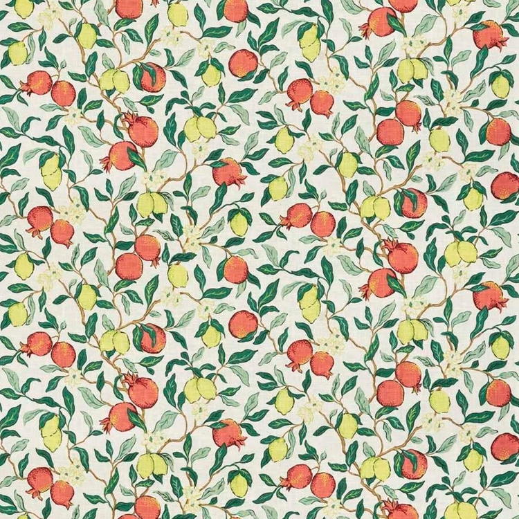 Haute House Fabric - Riviera Pomegranate- Linen Fabric #5184