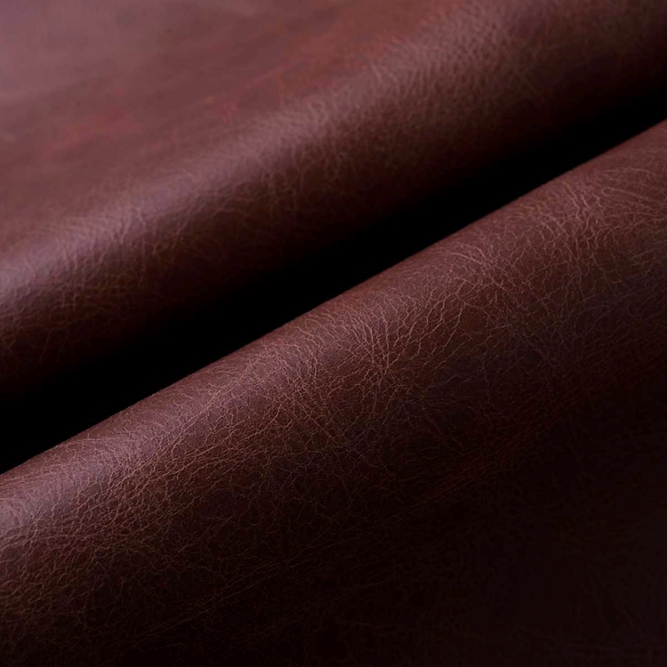 Haute House Fabric - Salerno Bordeaux - Leather Upholstery Fabric #5232